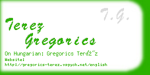 terez gregorics business card
